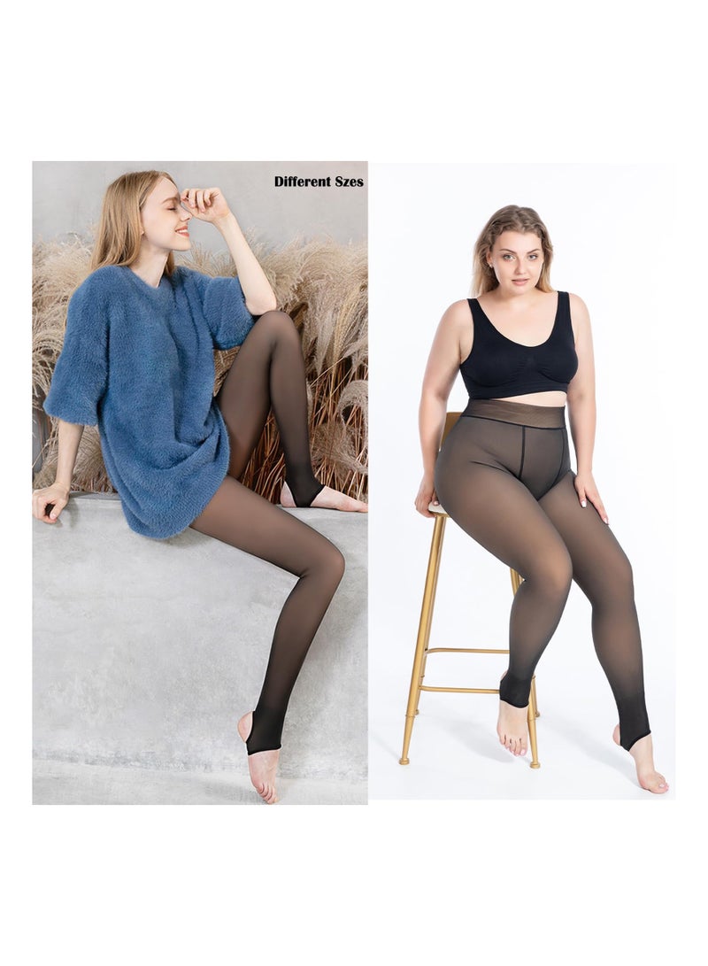 KASTWAVE Women's Fleece Lined Tights Thermal Pantyhose Leggings Opaque Winter Warm Thick Stockings Tights - Image 4