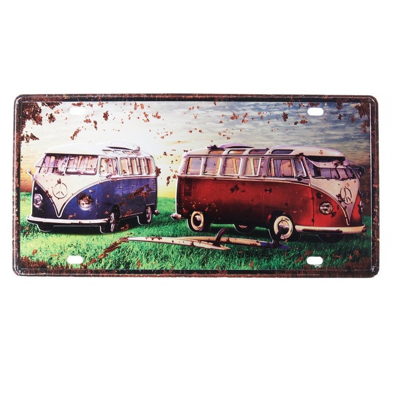 Eazywagon Volvagen Van Multipurpose Metal Signs - License Wall Plate, Decorative Car Tag - Ideal for Cafe, Restaurant, Shop, Home, Hotel, Club, Office, Living Area - Image 1