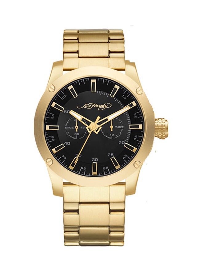 Ed Hardy - Men Analog Stainless Steel Watch With Matching Necklace And Bracelet 9746G-42-G27 - Image 1