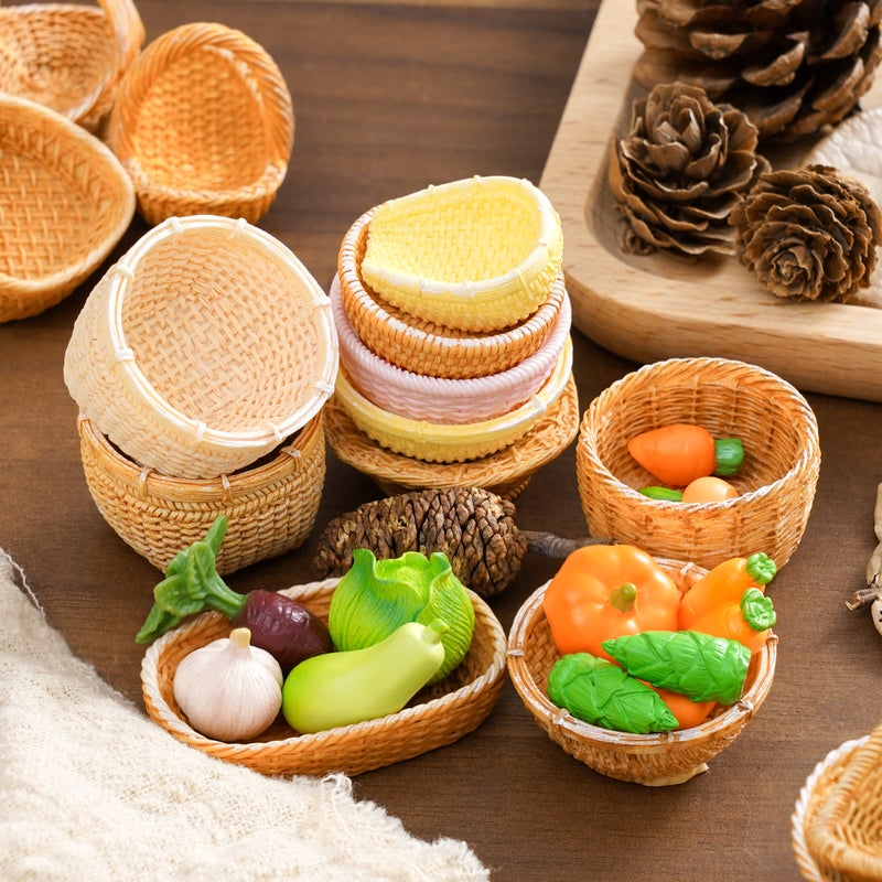 Creative Resin Simulated Rattan Woven Basket Decorative Bottle Cover - Image 3
