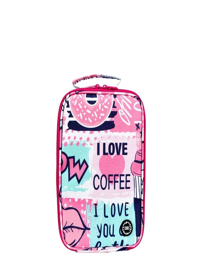 CUBS Coffee & Latte Printed Insulated Lunch Bag with Detachable Strap
