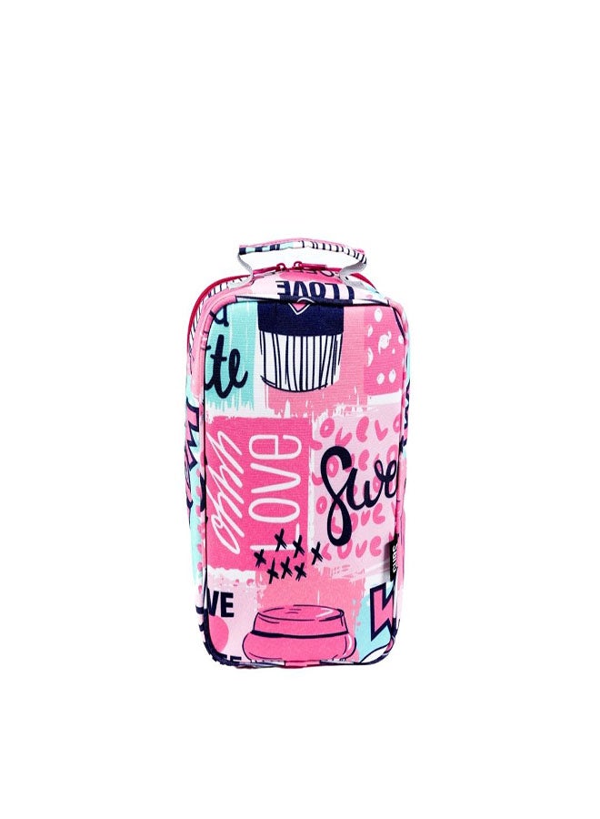 كابز "حقيبة غداء معزولة بطبعة قهوة ولاتيه مع حزام قابل للإزالة - مبطنة بمواد حرارية غير سامة، مثالية للمدرسة أو العمل أو السفر" - Image 3