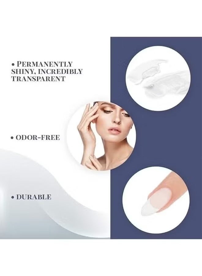 IBD LED/UV Gels Builder Gel Clear, 2 oz, Nail Model Glue Extension Glue Nail Polish Glue Phototherapy Reinforcement Nail Glue Clear Gel Sticky Drill - Image 3