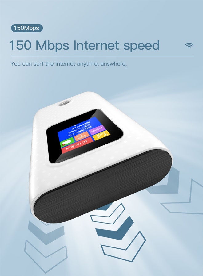 general 4G mobile WiFi router 150Mbps high-speed portable Asian travel card router portable WiFi power bank 6000 mAh can share up to 10 devices - Image 2