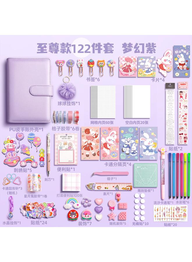 Bluejw 2024 Net Red Hand Book Suit Gift Box Girl Heart Primary School Student Gift Notebook Simple Style Girl Creativity - Image 1