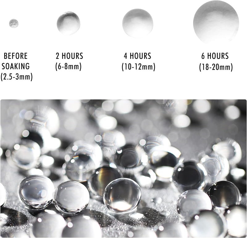 NOTCHIS 140,000 Clear Water Gel Beads for Vases, Transparent Water Gel Beads for Vase Filler, Candles, Wedding Centerpiece Floral Decorations - Image 2