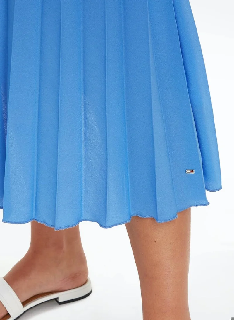 TOMMY HILFIGER Pleated Knit Midi Dress