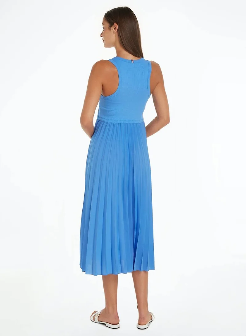 TOMMY HILFIGER Pleated Knit Midi Dress