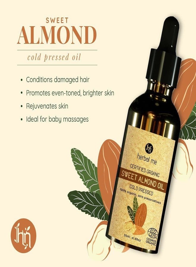 HERBAL ME HM Herbal Me Certified Organic Oil For Face & Hair (Sweet Almond Oil) - Image 3