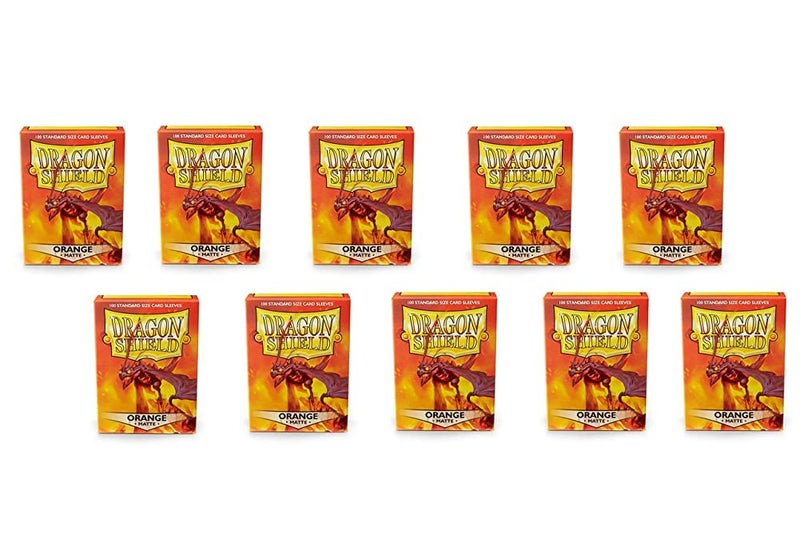 dragon shield 10 Packs Dragon Shield Matte Orange Standard Size 100 ct Card Sleeves Display Case - Image 2