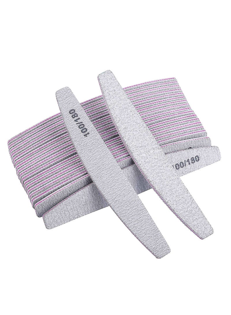 SYOSI Professional Nail Files, 25 Pcs Emery Boards for Nails 100/180 Nail Files Bulk Finger Nail File Boards Heavy Duty Nail Buffers for Files Professional Manicure Tools, Also fit for Pet Grooming - Image 1