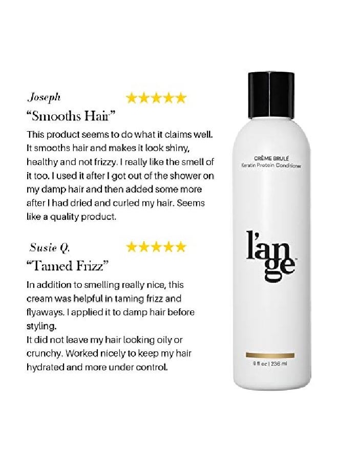 L'ANGE HAIR - Lange Hair Creme Brule Hair Conditioner - Keratin Protein Smoothing Treatment - Moisturizing & Deep Conditioning - Salon Grade Shine Enhancer - Paraben Free & Anti-Frizz Care, 8 Fl Oz, Msrp $24.00 - Image 1
