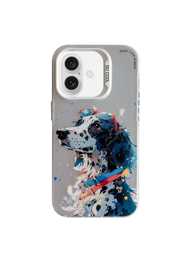 إيروريكس جراب لهاتف iPhone 16 بنمط حيواني من سلسلة لوحات زيتية من البولي كربونات + جراب هاتف من مادة TPU - Image 1