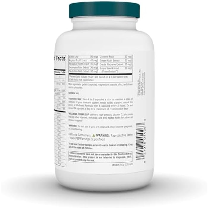 Source Naturals Wellness Formula Bio-Aligned Vitamins & Herbal Defense Advanced Immune Support* - Dietary Supplement & Immunity Booster - 240 Capsules - Image 3
