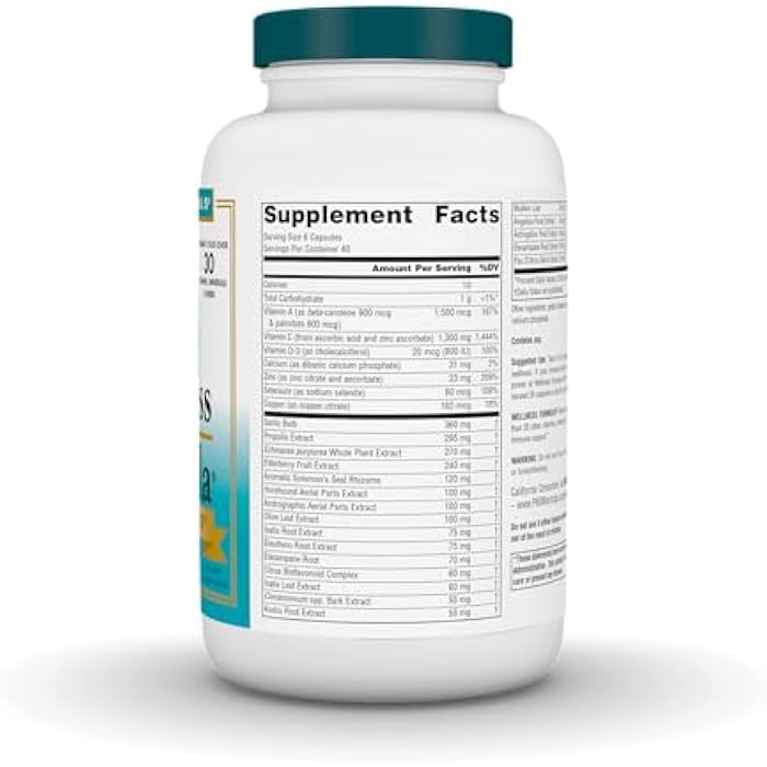 Source Naturals Wellness Formula Bio-Aligned Vitamins & Herbal Defense Advanced Immune Support* - Dietary Supplement & Immunity Booster - 240 Capsules - Image 2