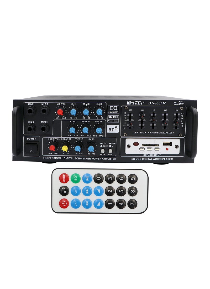 Teli Professional Digital Echo Mixer Power Amplifier, Black - Image 3