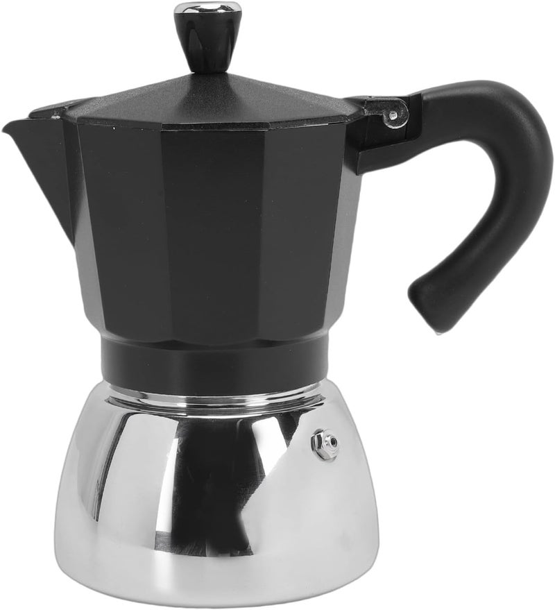 Haofy Italian Coffee Pot, Premium Aluminum Stovetop Maker with Induction Friendly Base 300ml Capacity for Gas Electric Induction Cooktops - Image 1