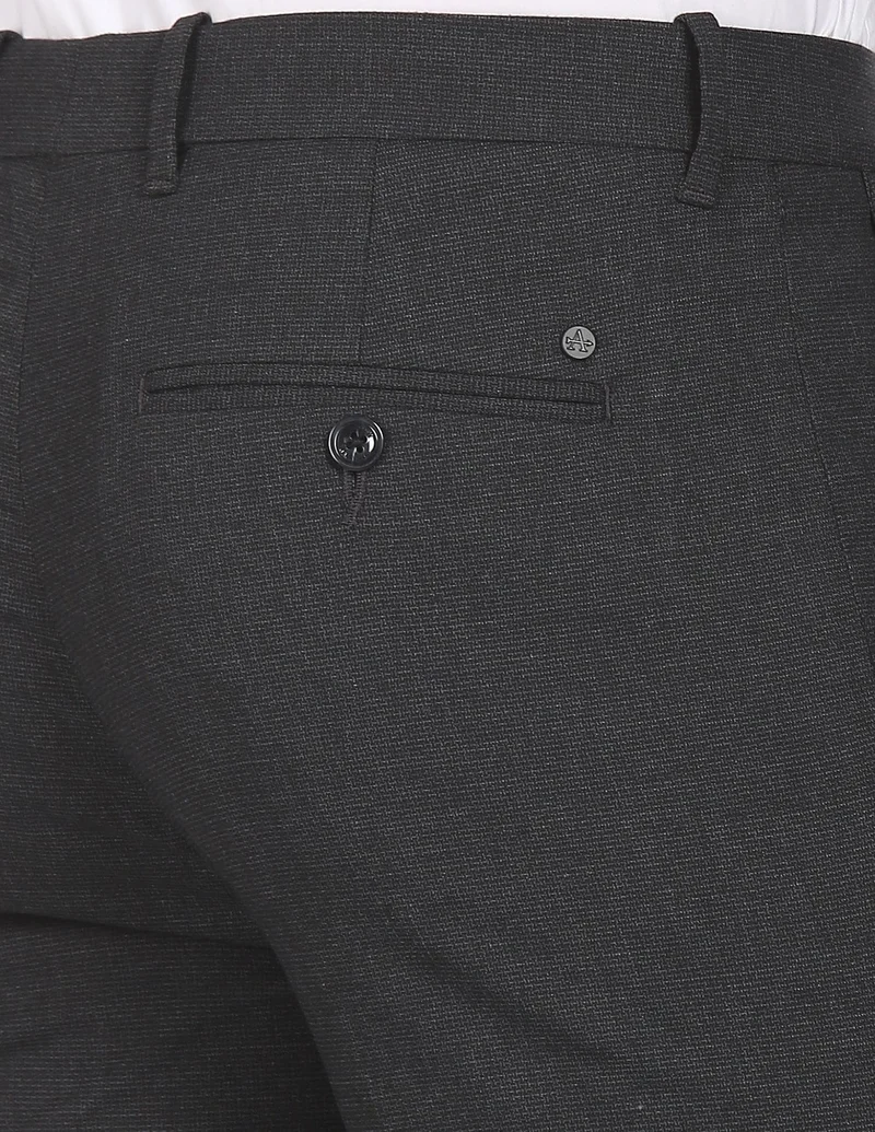Arrow Charcoal Jackson Super Slim Fit Heathered Trousers for Men | Best Price UAE