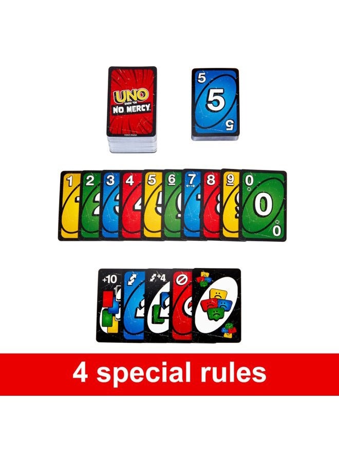Mattel Games UNO Show ‘em No Mercy Card Game for Kids, Adults & Family Parties & Travel with Extra Cards, Special Rules & Tougher Penalties - Image 3