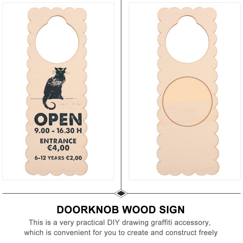 20 Pcs Blank Doorknob Hanging Sign Funny DIY Painting Plaque - Image 5