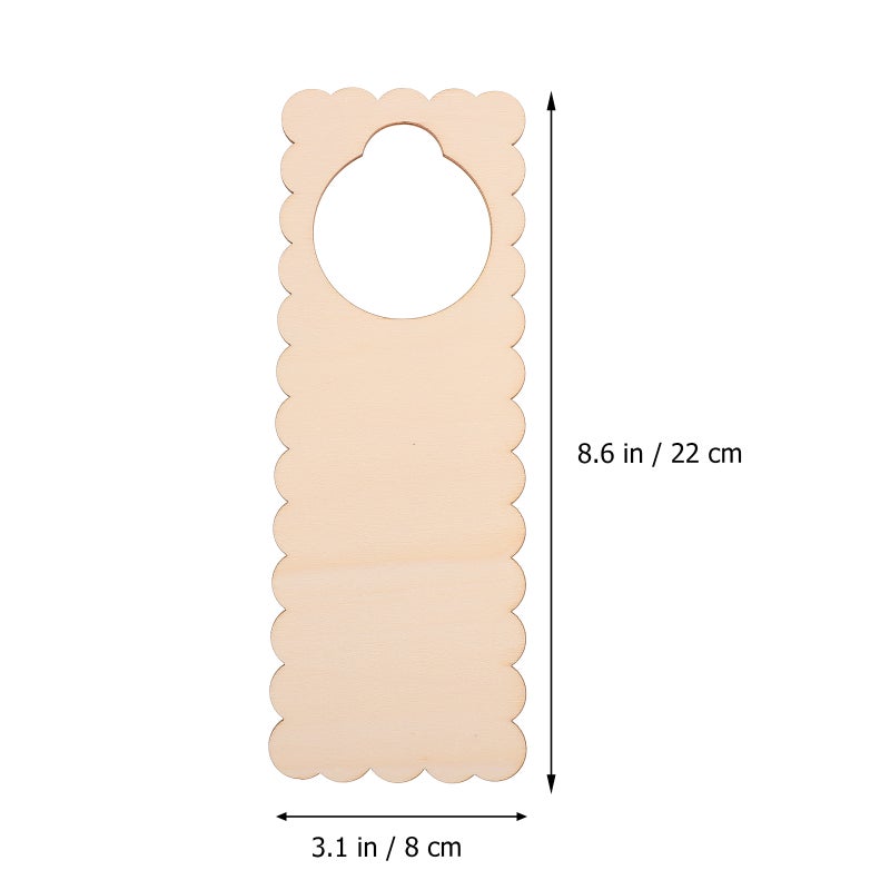 20 Pcs Blank Doorknob Hanging Sign Funny DIY Painting Plaque - Image 2