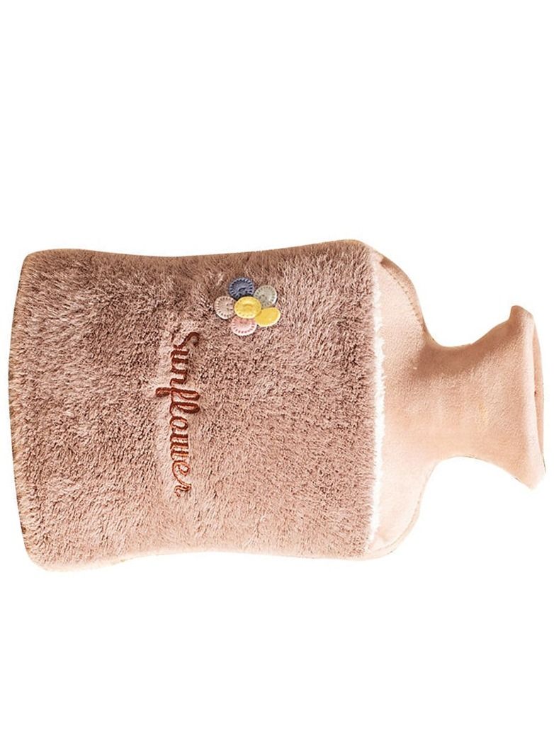 حقيبة الماء الساخن الشتوية، حقيبة قطيفة لتدفئة اليدين، حقيبة تخفيف التوتر والألم، حقيبة الماء الدافئ مع غطاء زجاجة ناعم محشو محمول - Image 3