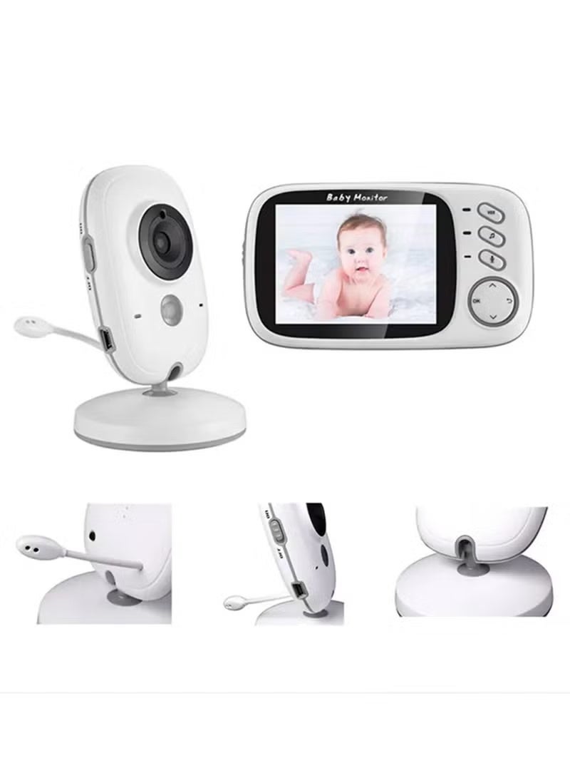 GOOTOY 3.2 Inch LCD Display Baby Wireless Video Monitor With Night Vision, Room Temperature Monitoring - Image 3