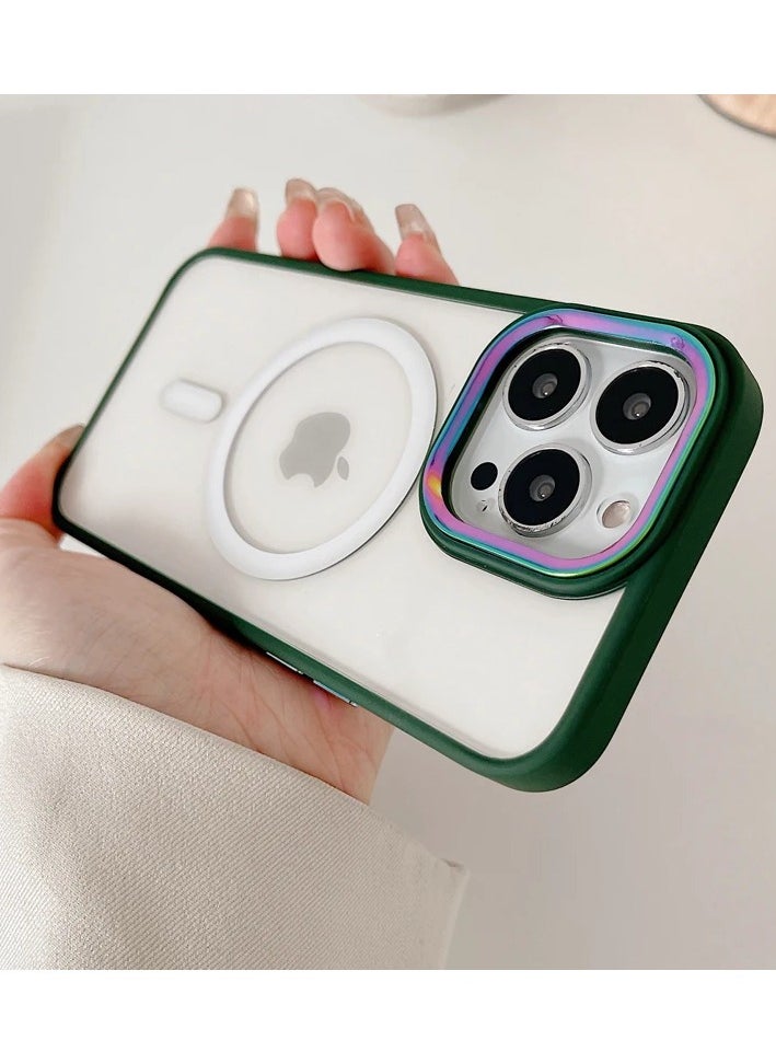 OQUERA - iPhone 15 Pro Max Magsafe Case Transparent Black【N52 Stronger Magnets】【Shockproof Military-Grade Protection】iPhone 15 Pro Max Cover Anti-Yellow & Anti-Scratch, Ultra Slim, Magnetic Cover for 15 Pro Max Transparent Black - Image 1
