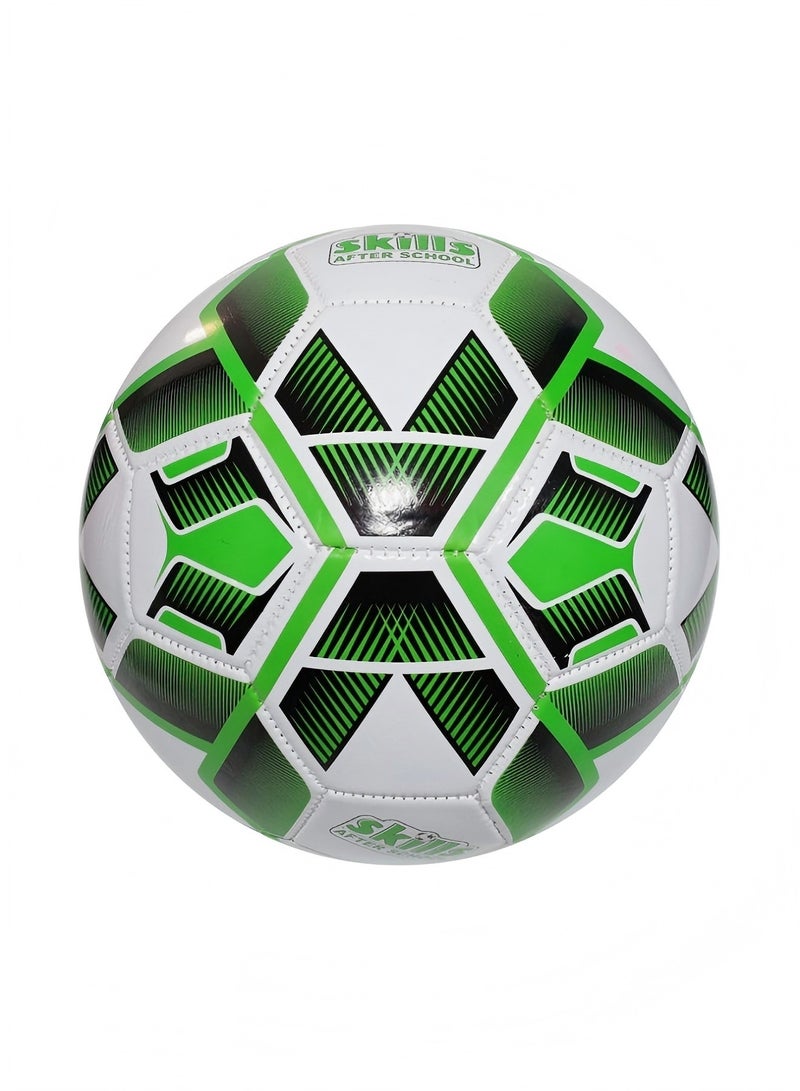 Beauenty World Cup Children's No. 5 Football Campus Primary and Secondary School Football Machine Sewn No. 5 PVC Seamless Competition Training Football (Green and White Football)