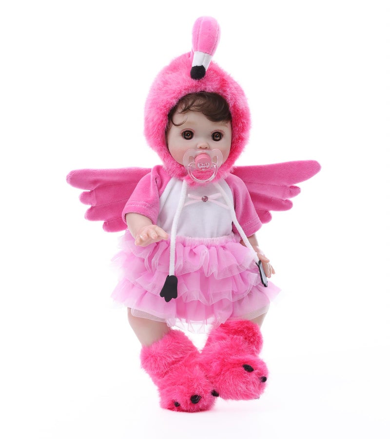 Cloveray Reborn Baby Dolls 18inch Large Realistic HandRooted Hair Lifelike Baby Dolls with Accessories for 3 Year Old Girls Gifts Pretend Play Collection - Image 3