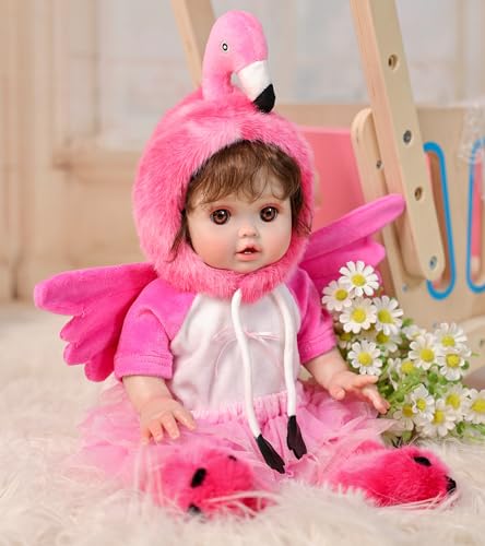 Cloveray Reborn Baby Dolls 18inch Large Realistic HandRooted Hair Lifelike Baby Dolls with Accessories for 3 Year Old Girls Gifts Pretend Play Collection - Image 5