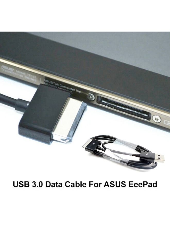 HuHa - USB 3.0 Data Cable for ASUS EeePad TF101 / TF201 / TF300 / TF700 , Length: 1m(Black) - Image 1