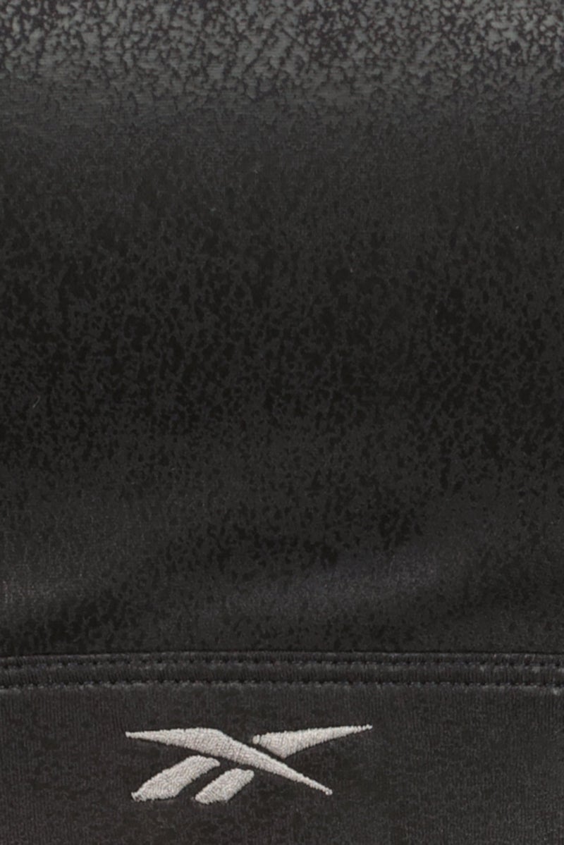 Reebok حمالة صدر تدريب مبطنة بشعار الماركة للنساء، أسود - Image 4