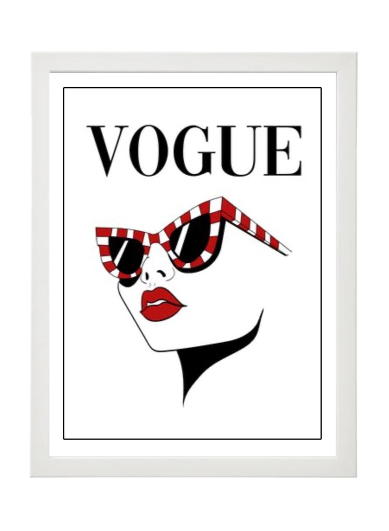 Boomah Accessories Vogue Fashion Girl Design Abstract Wall Art Poster with Frame 30x40cm 