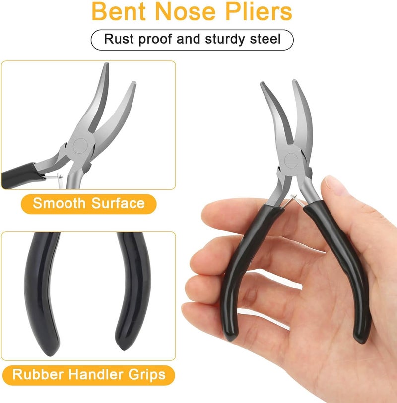 anezus Jump Rings for Jewelry Making Supplies and Necklace Repair with Jump Ring Pliers and Open Jump Ring(1200Pcs Silver and Gold) - Image 5