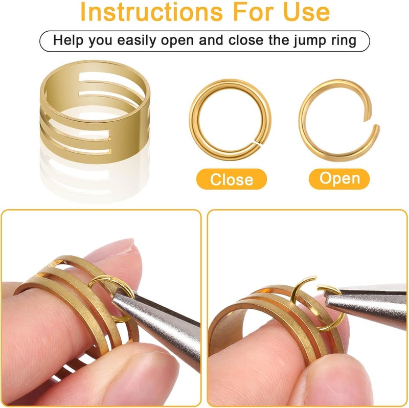 anezus Jump Rings for Jewelry Making Supplies and Necklace Repair with Jump Ring Pliers and Open Jump Ring(1200Pcs Silver and Gold) - Image 3