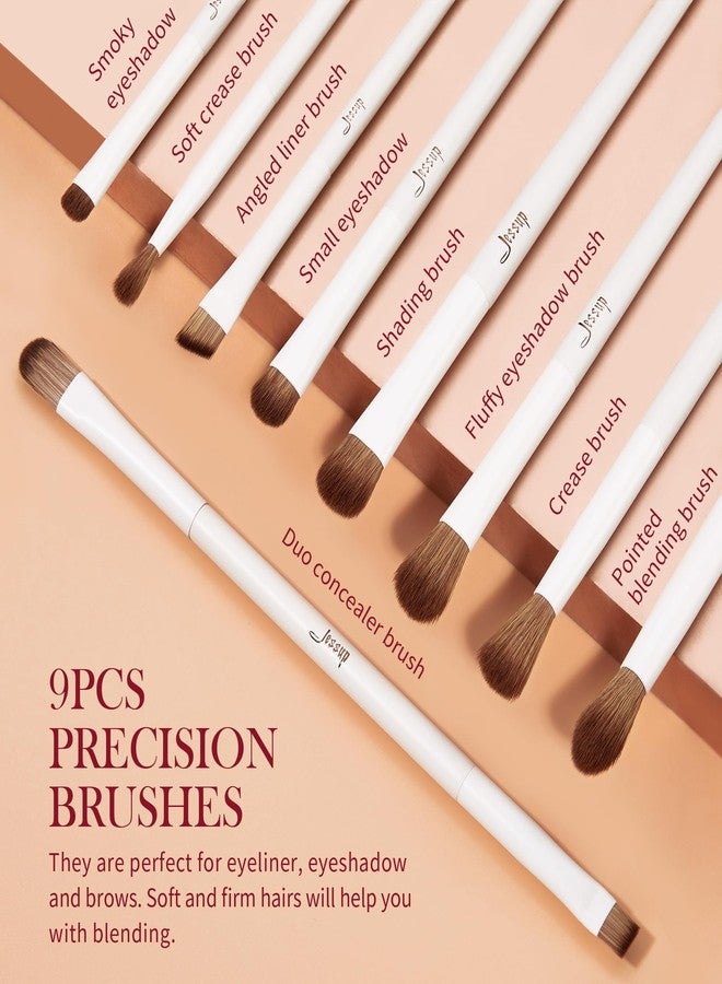 جيساب مجموعة فرش مكياج جيسوب، 14 قطعة، فرش مكياج فاخرة من الألياف الصناعية، لتوزيع البودرة، كريم الأساس، الكونتور، أحمر الخدود، الكونسيلر، ظلال العيون، المزج، الكحل، لون رمادي فاتح، مع علبة هدايا، T329-G - Image 5