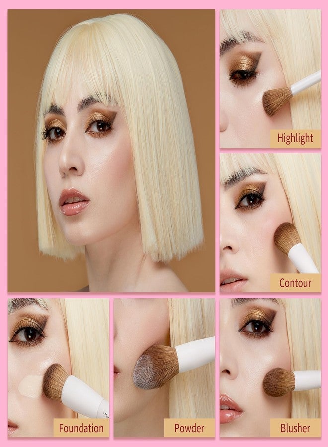 جيساب مجموعة فرش مكياج جيسوب، 14 قطعة، فرش مكياج فاخرة من الألياف الصناعية، لتوزيع البودرة، كريم الأساس، الكونتور، أحمر الخدود، الكونسيلر، ظلال العيون، المزج، الكحل، لون رمادي فاتح، مع علبة هدايا، T329-G - Image 4