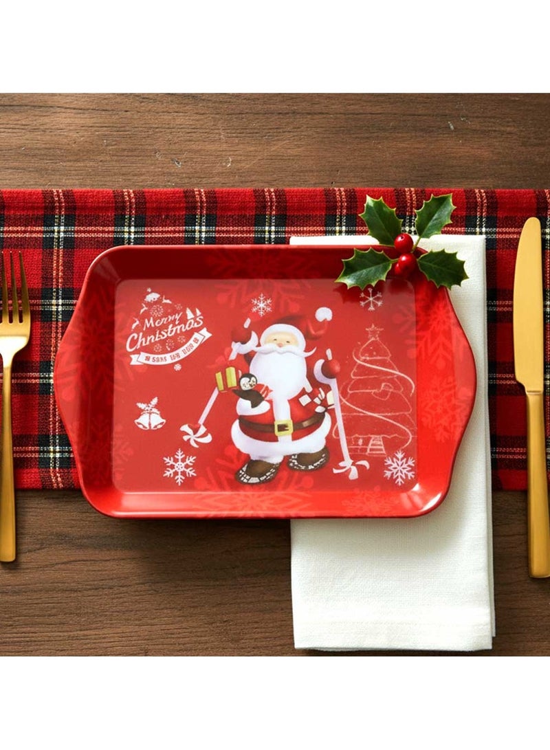 Trentor صينية ساندويتش ميلامين مزينة بسانتا كلوز 8.25'' - Image 1