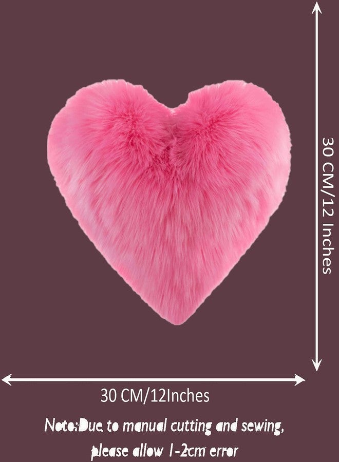 PICKKART Red Love Heart Pillow, Small Size 12 x 12 Inch (Pink) - Image 3