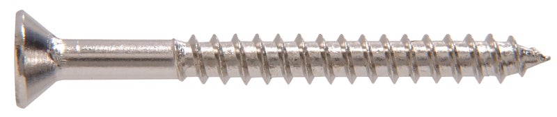 Hillman The Hillman Group 1212 8 X 34 in Nickel Plated Flat Head Phillips Wood Screw 60Pack