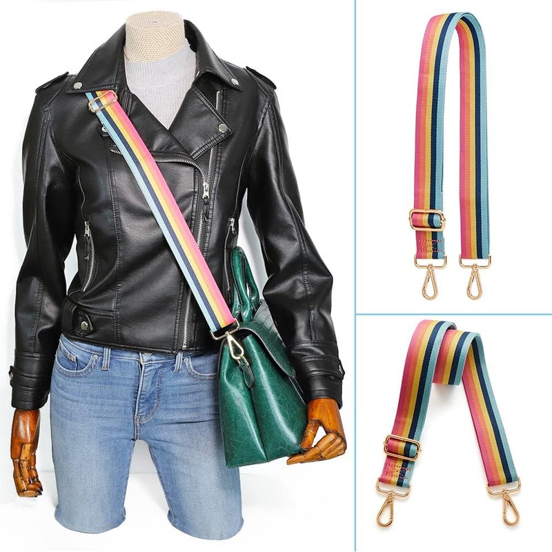 Kolti Purse Strap Replacement Crossbody Handbag Stripe Wide Adjustable - Image 5