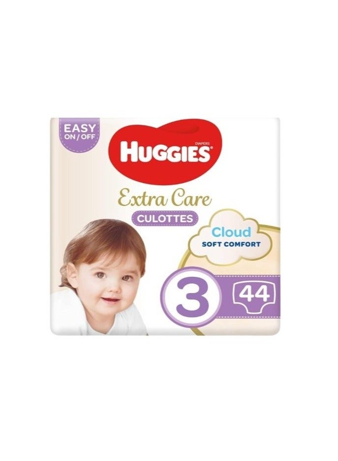 HUGGIES Huggies, Extra Care Culottes, Size 3, 6-11 kg, 44 Diaper Pants - Image 1