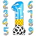 AXBMM 40 Inch Number 1 Balloon Blue Clouds Cartoon Story Balloons Toy Inspired Story Party Supplies for Birthday Garland Arch Kit Farm Favor Number 1 - Image 3