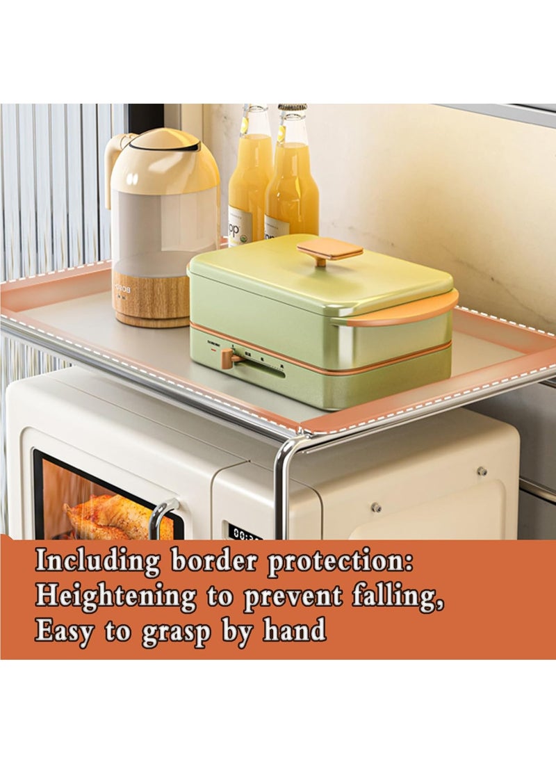 Hihonor Detachable Carbon Steel Storage Rack for Kitchen Countertop – Space-Saving Microwave & Oven Stand with Sturdy Metal Frame, Perfect for Organizing Cookware and Utensils, Kitchen Storage Rack (White)  - Image 5