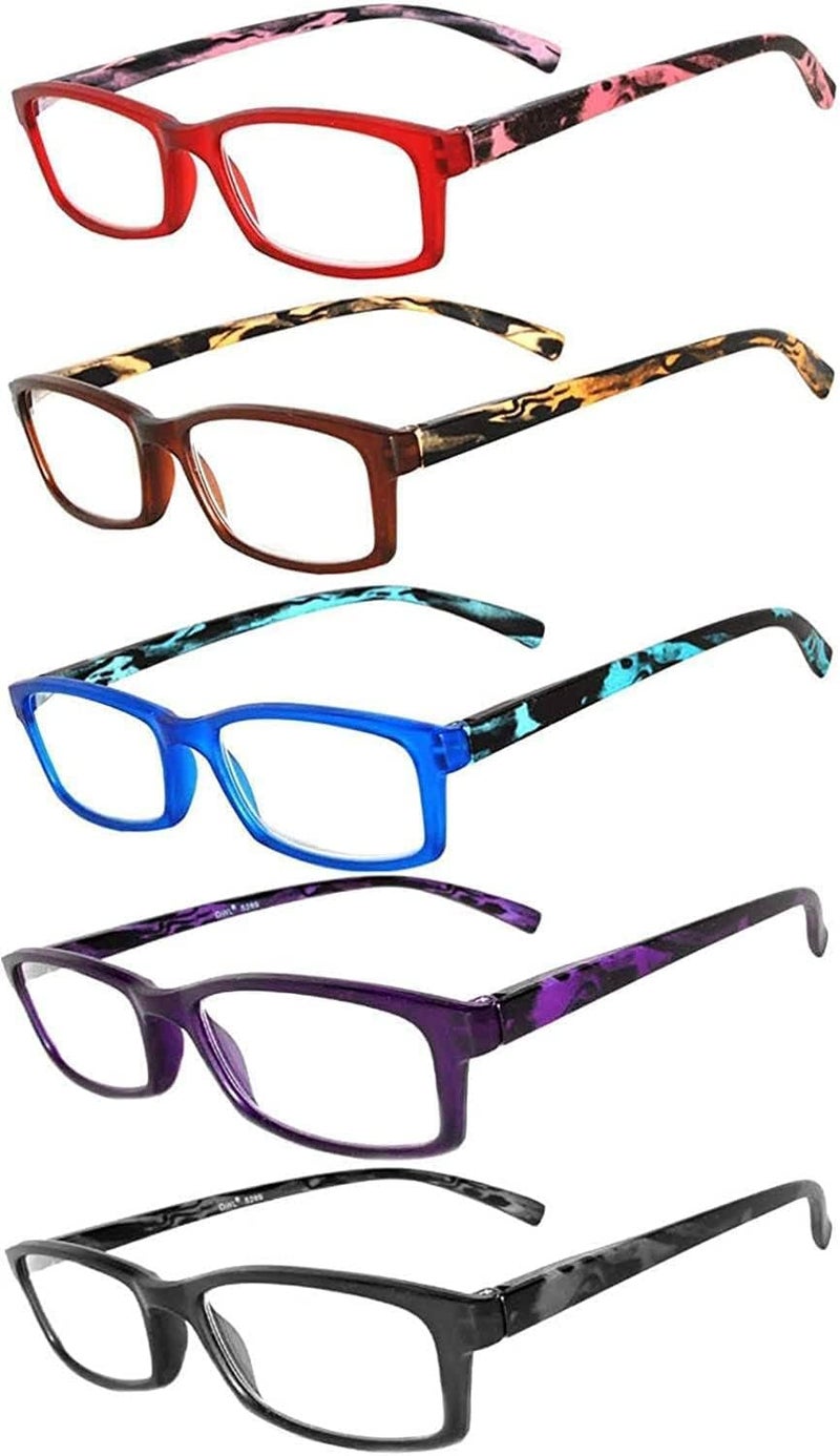 OWL 5 Pack Eyeglasses for Women  Spring Hinge with Beautiful Pattern Reading Glasses Women  Stylish Fashion Readers for Women - Image 1