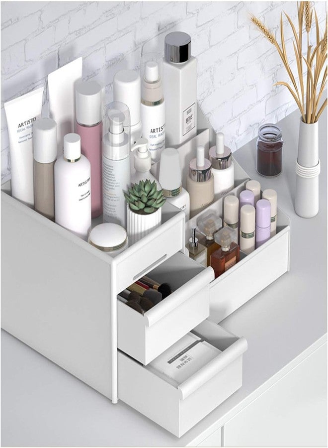 AMV MART PackOf 1 Makeup Organizer for Vanity Cosmetic Organizer Box Drawers Storage Box Plastic Stationary Box | Make Up Organiser for Lipsticks, Lotions, Jewelry, Nail Care, Skincare, Ideal For Women - Image 3