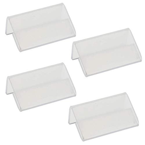 lasenersm 15 Pieces L Shape Mini Sign Display Holder Acrylic L Shape Counter Top Stand Clear Acrylic Price Card Tag Label Stand Display 4x2cm - Image 1