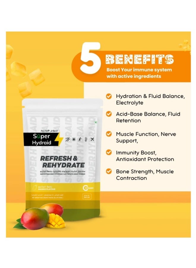 Super Hydraid Refresh & Rehydrate Mango Flavoured Sachets 10 x 21g - Image 5