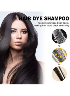 EELHOE Black Hair Dye Shampoo for Gray Hair, Semi-Permanent Hair Color Shampoo for Women and Men  - Image 4